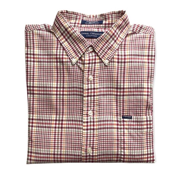 Daniel Cremieux Mens Plaid Button Down Shirt size XL Red Casual Workwear - Picture 3 of 8